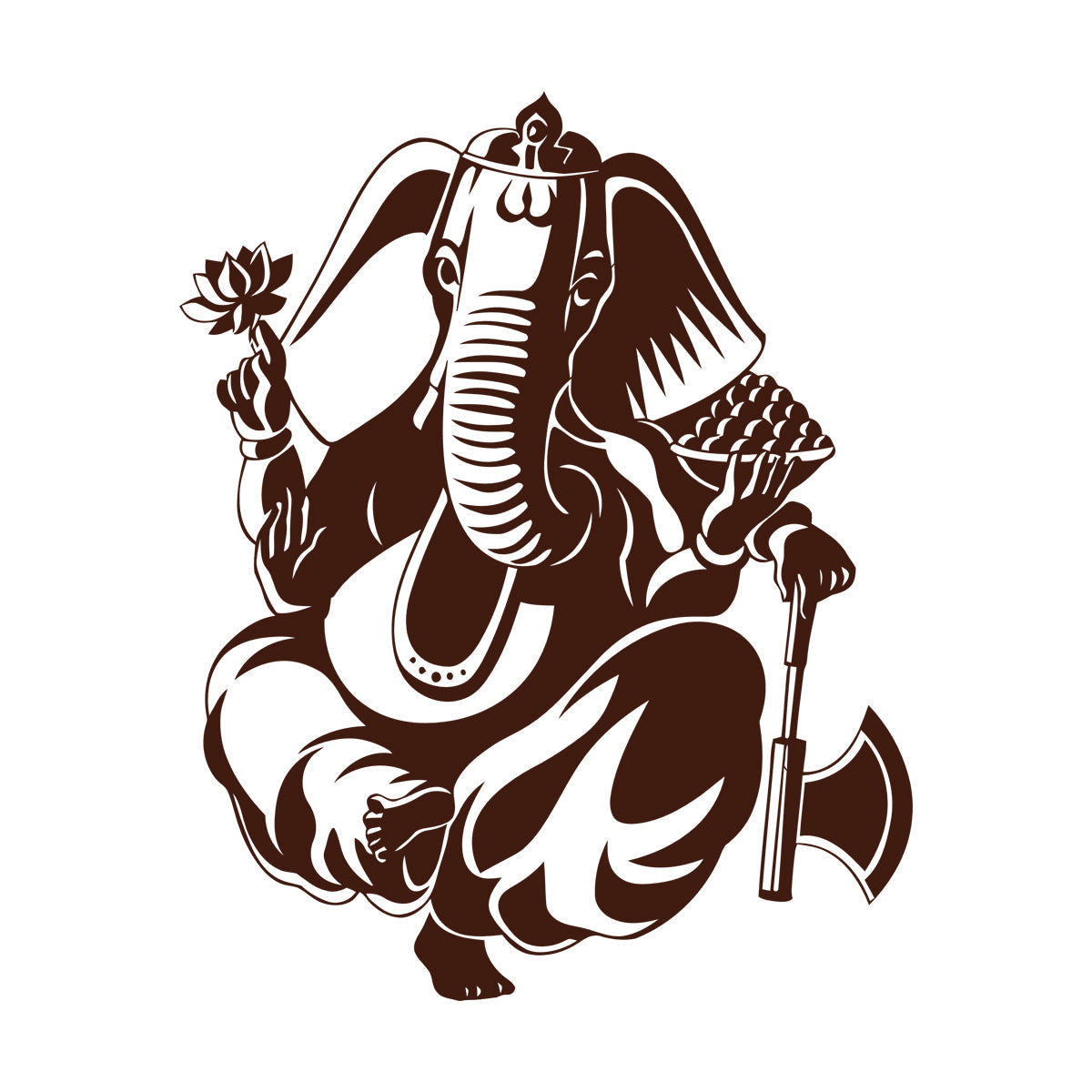Wall Decals Pvc Ganesha Hinduism Elephant God Hindu Religion Do Not Damage The Wall Surface