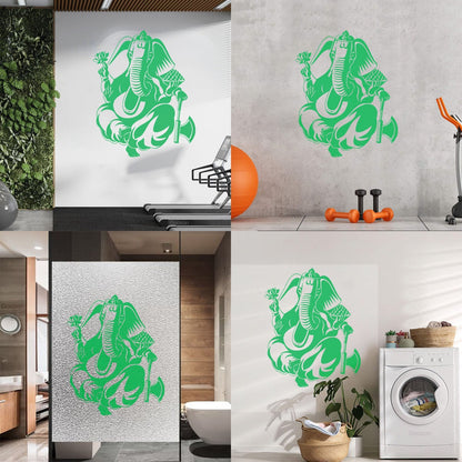 Wall Decals Pvc Ganesha Hinduism Elephant God Hindu Religion Do Not Damage The Wall Surface