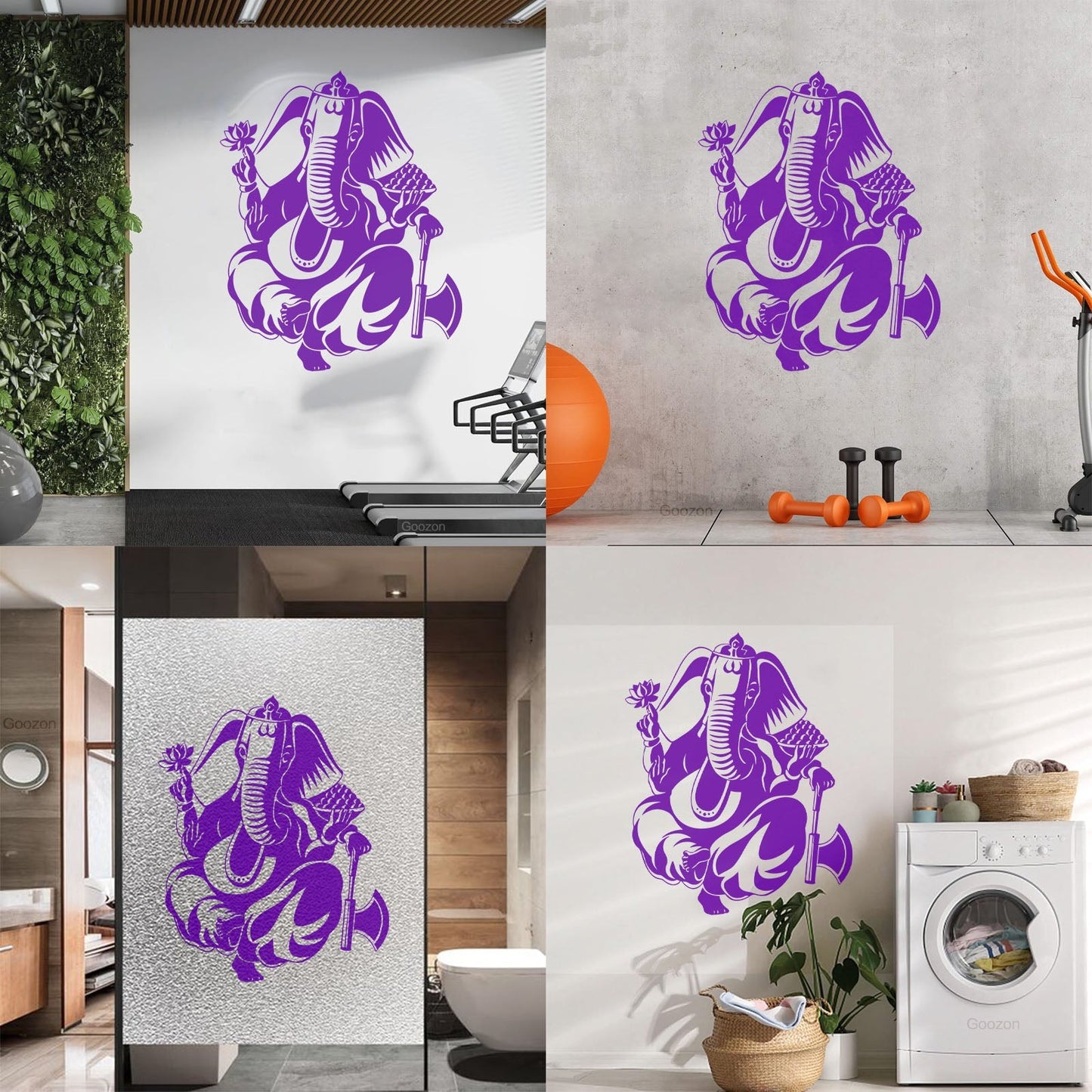 Wall Decals Pvc Ganesha Hinduism Elephant God Hindu Religion Do Not Damage The Wall Surface