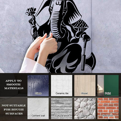 Wall Decals Pvc Ganesha Hinduism Elephant God Hindu Religion Do Not Damage The Wall Surface