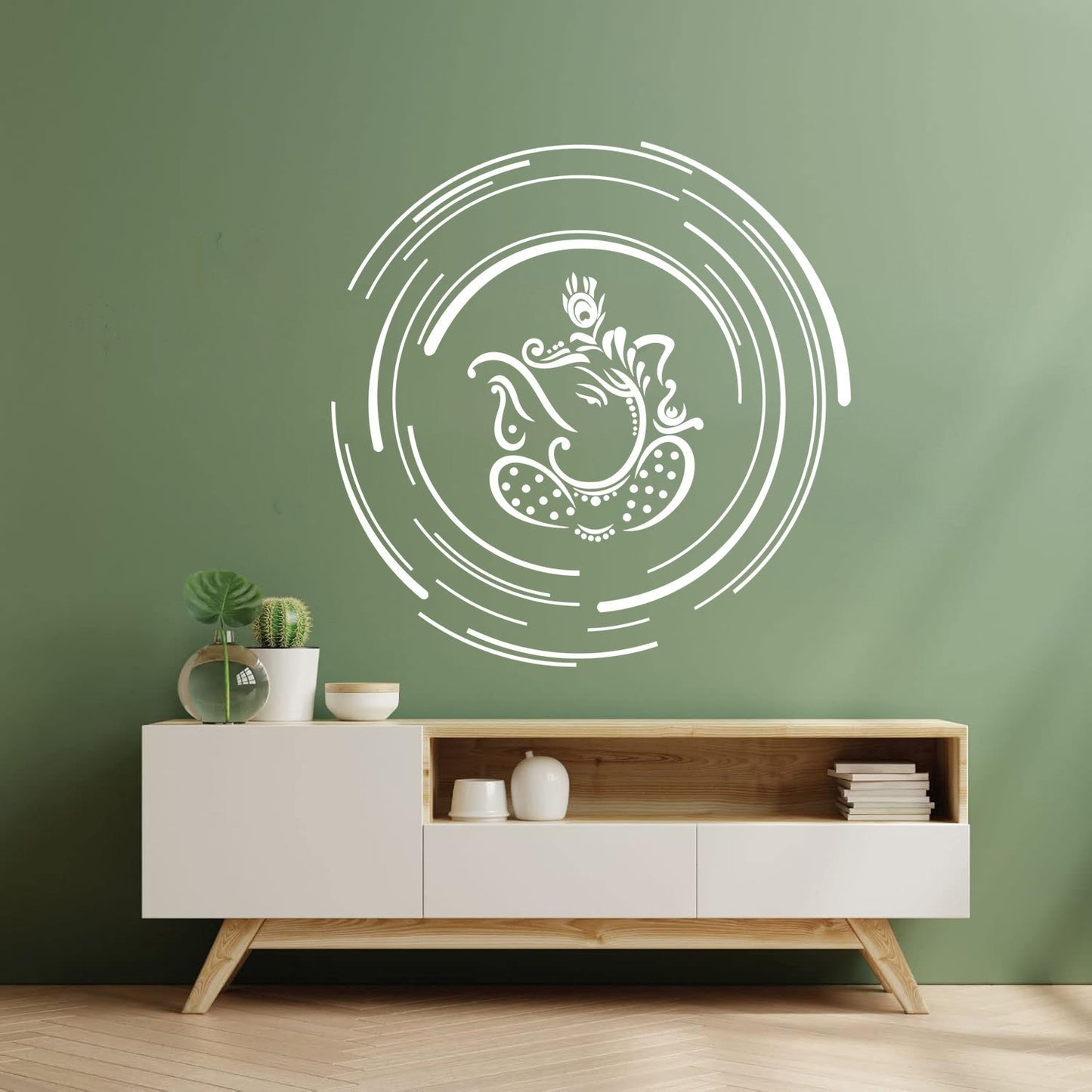 Lettering Stickers Ganesha India Elephant God Hinduism Multi Color Selection