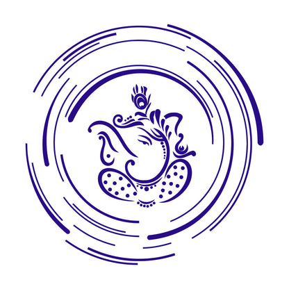 Lettering Stickers Ganesha India Elephant God Hinduism Multi Color Selection