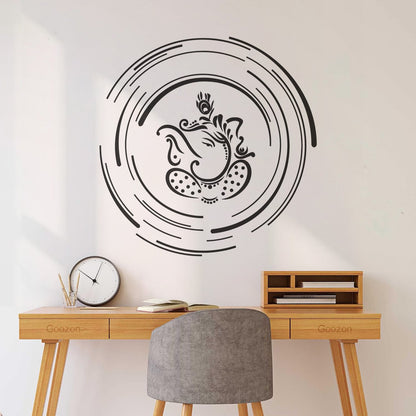 Lettering Stickers Ganesha India Elephant God Hinduism Multi Color Selection