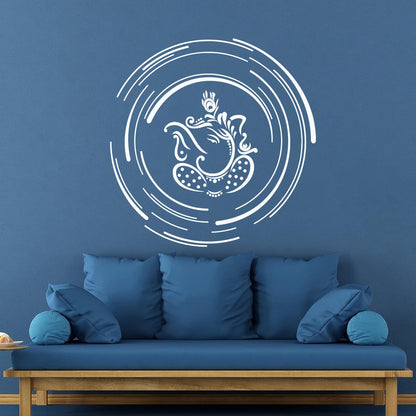 Lettering Stickers Ganesha India Elephant God Hinduism Multi Color Selection
