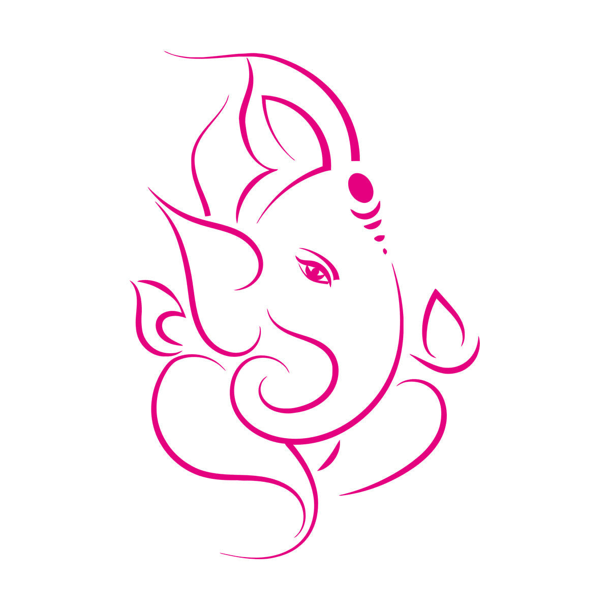 Wall Decals Paster Paper Hinduism Hindu Abstract God Ganesha Elephant Equipped With Transfer Film Kit