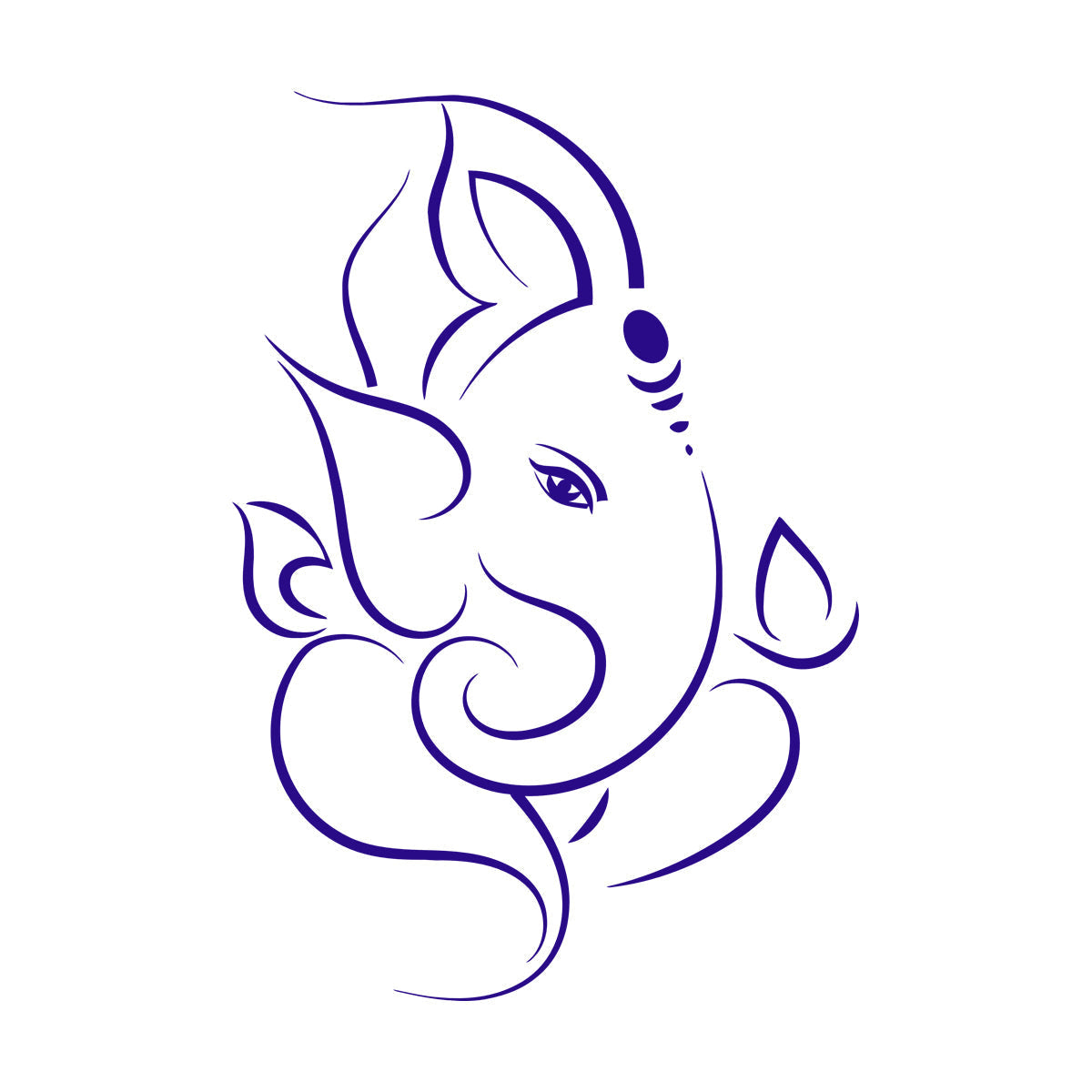 Wall Decals Paster Paper Hinduism Hindu Abstract God Ganesha Elephant Equipped With Transfer Film Kit