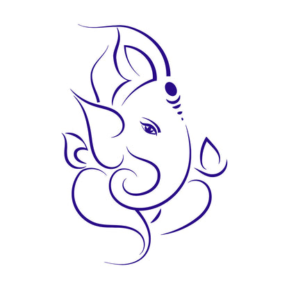 Wall Decals Paster Paper Hinduism Hindu Abstract God Ganesha Elephant Equipped With Transfer Film Kit