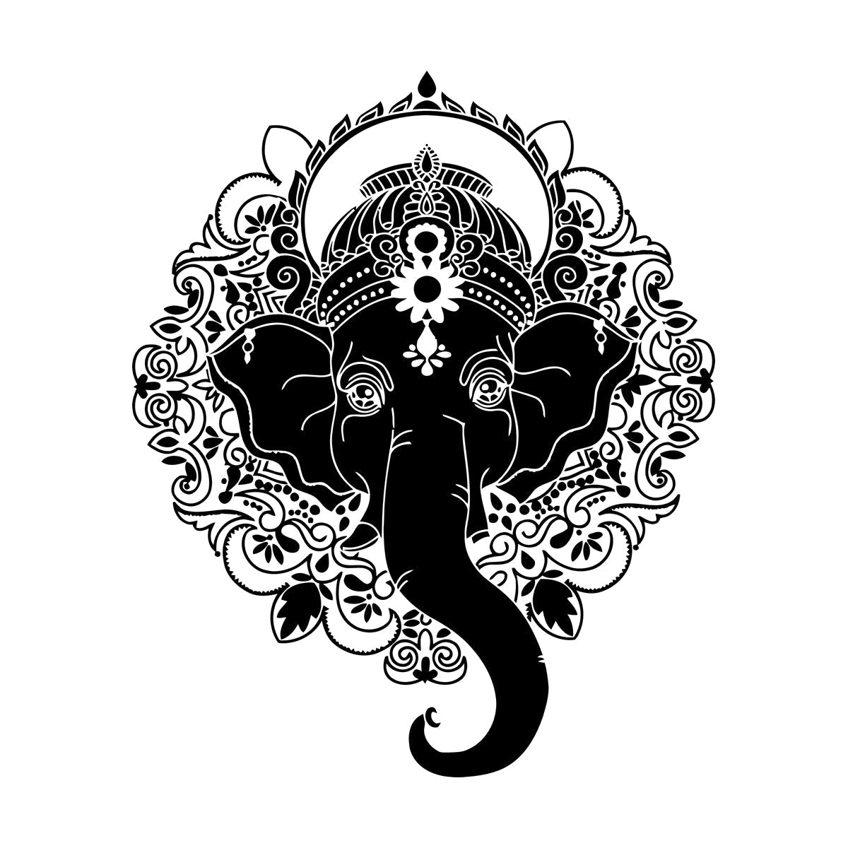 Wall Decals India Ganesha Elephant God Hindu Hinduism Art Mural Painting