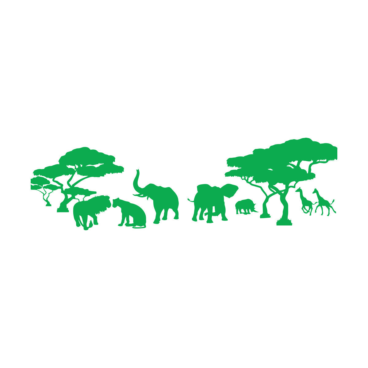 Savanna African Continent Lion Family Elephants Giraffes Wall Decals Pvc Tattoo Culture