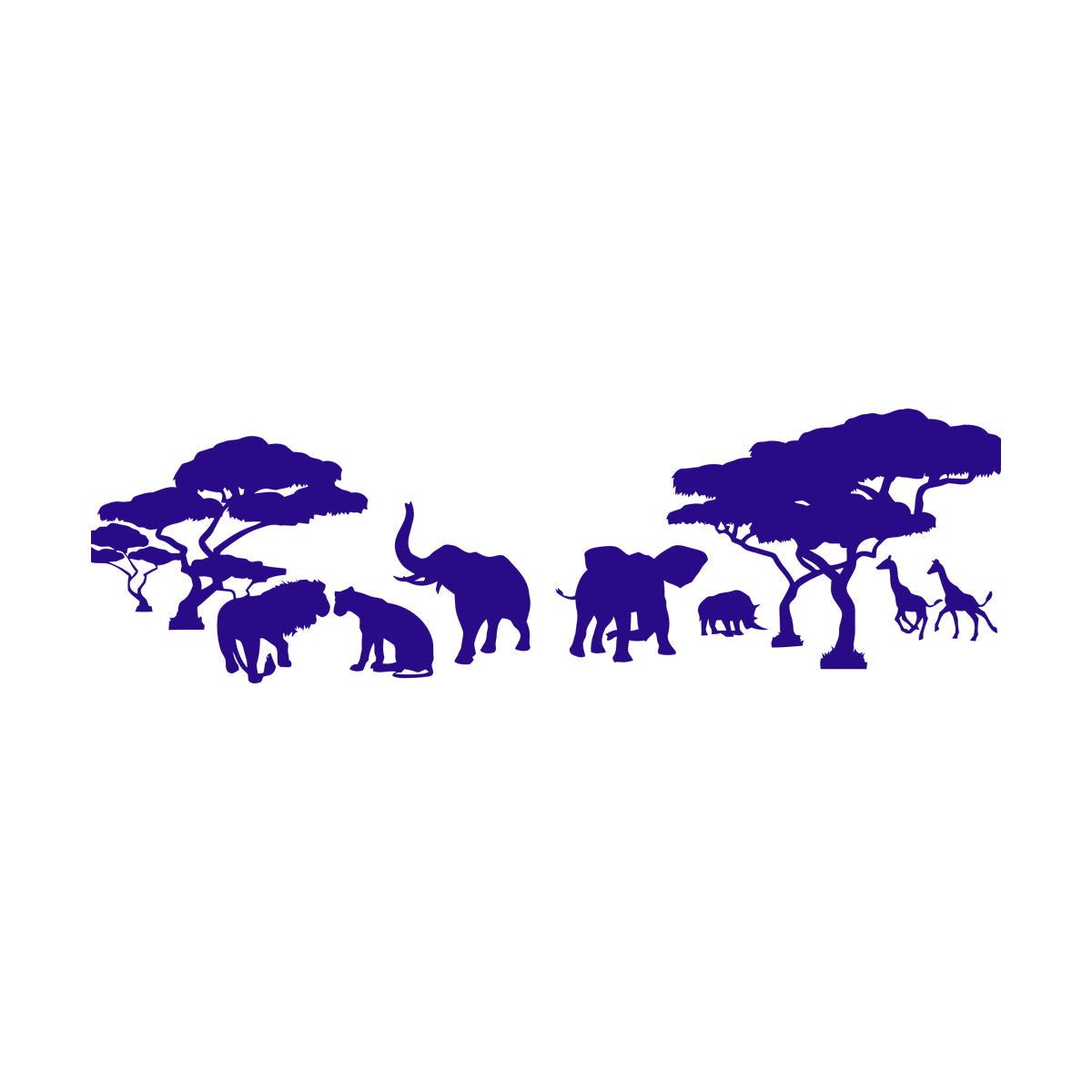 Savanna African Continent Lion Family Elephants Giraffes Wall Decals Pvc Tattoo Culture