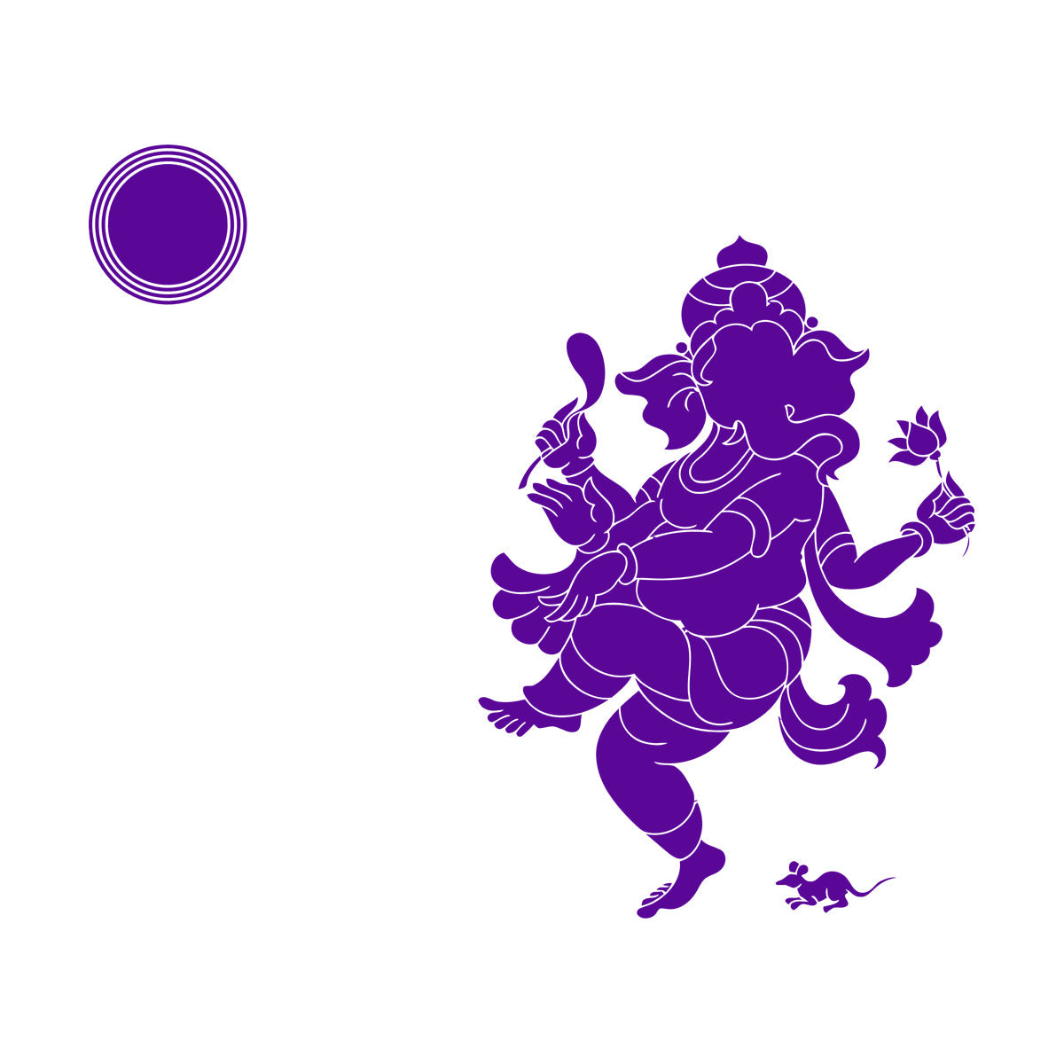 Vinyl Wall Stickers Cheerful Dance God Ganesha Indian Deity Head Elephant Do Not Damage The Wall Surface