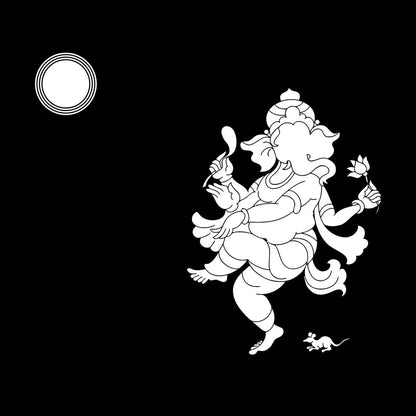 Vinyl Wall Stickers Cheerful Dance God Ganesha Indian Deity Head Elephant Do Not Damage The Wall Surface