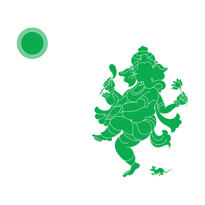 Vinyl Wall Stickers Cheerful Dance God Ganesha Indian Deity Head Elephant Do Not Damage The Wall Surface