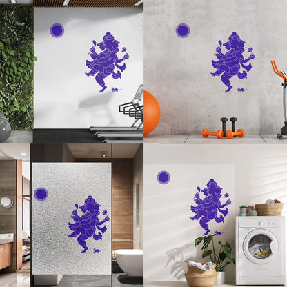 Vinyl Wall Stickers Cheerful Dance God Ganesha Indian Deity Head Elephant Do Not Damage The Wall Surface