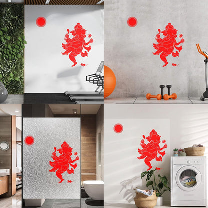 Vinyl Wall Stickers Cheerful Dance God Ganesha Indian Deity Head Elephant Do Not Damage The Wall Surface