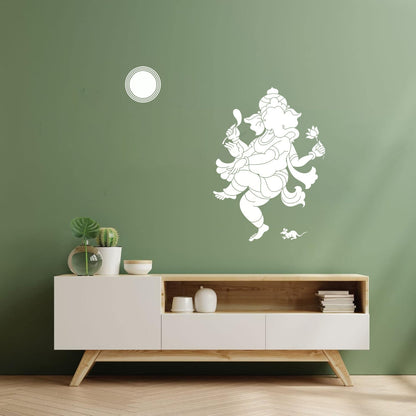 Vinyl Wall Stickers Cheerful Dance God Ganesha Indian Deity Head Elephant Do Not Damage The Wall Surface