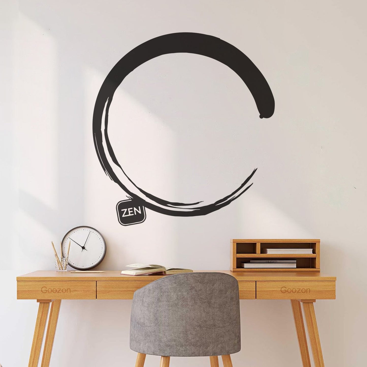 Wall Vinyl Sticker Decor Enso Circle Zen Japanese Calligraphy Waterproof