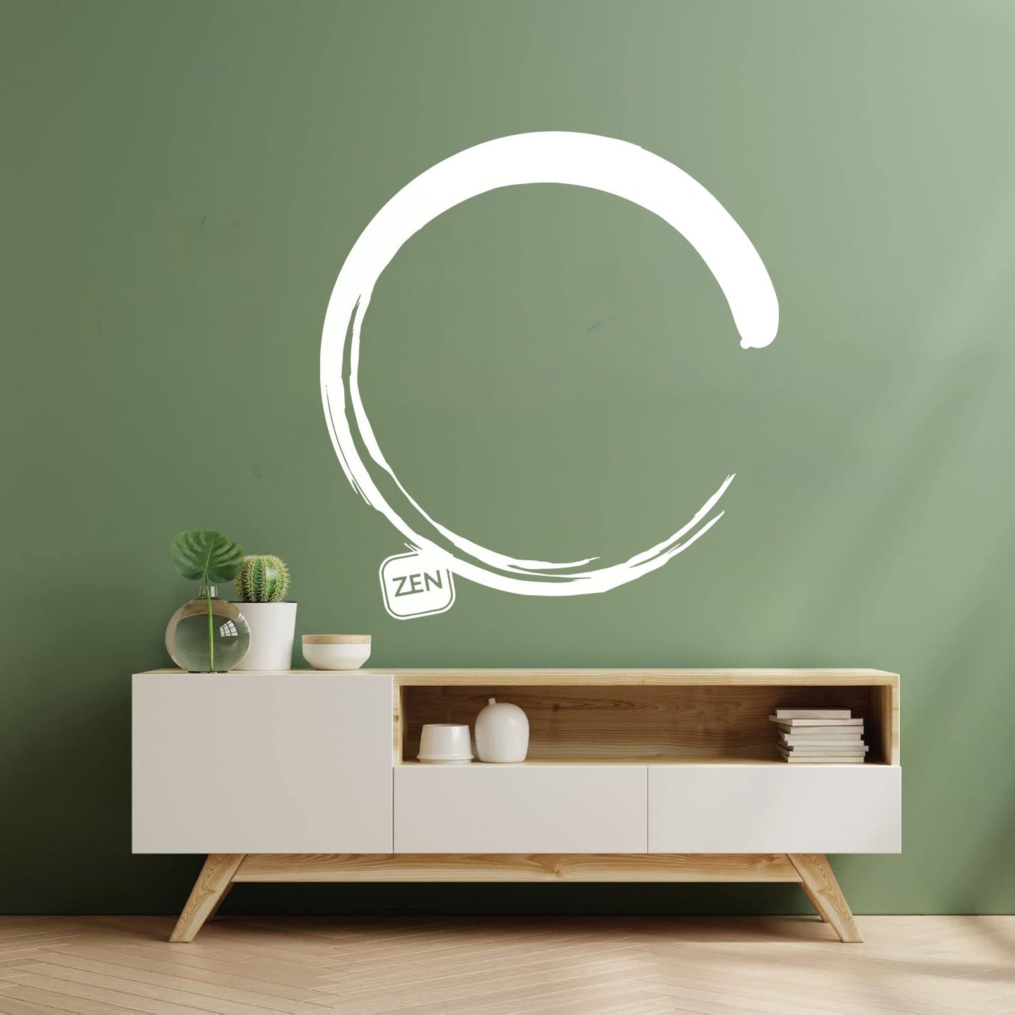 Wall Vinyl Sticker Decor Enso Circle Zen Japanese Calligraphy Waterproof