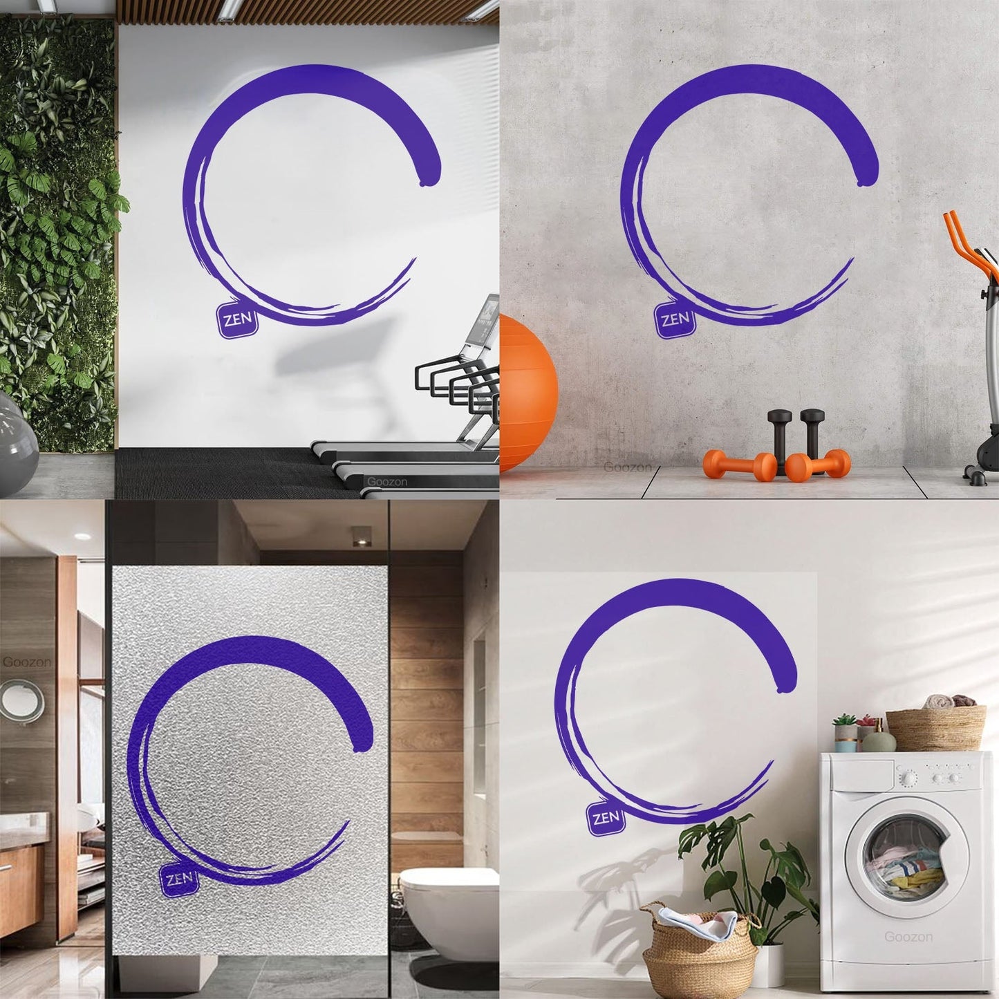 Wall Vinyl Sticker Decor Enso Circle Zen Japanese Calligraphy Waterproof