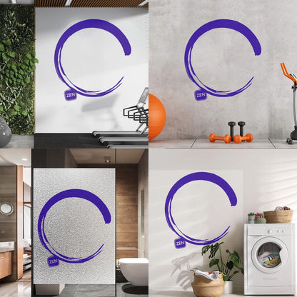 Wall Vinyl Sticker Decor Enso Circle Zen Japanese Calligraphy Waterproof