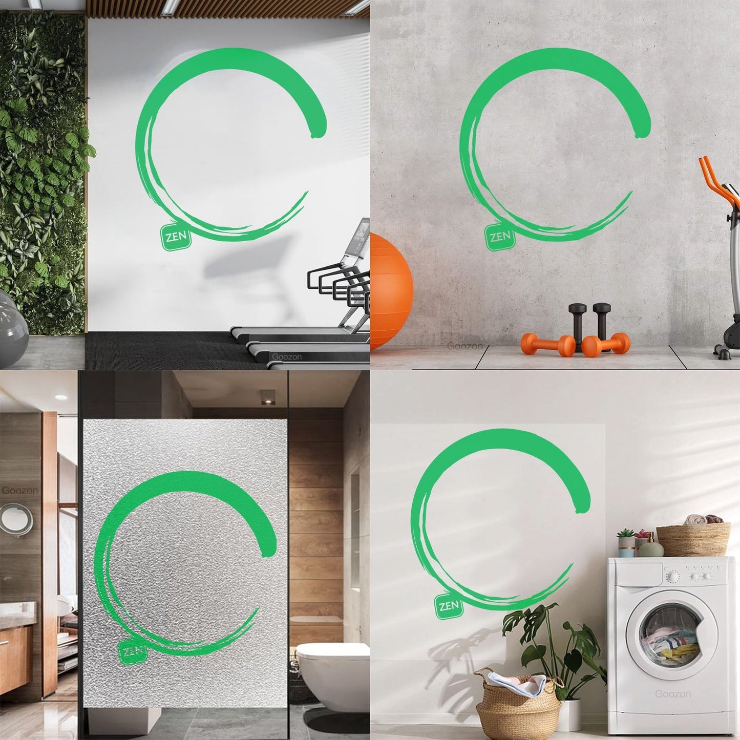 Wall Vinyl Sticker Decor Enso Circle Zen Japanese Calligraphy Waterproof