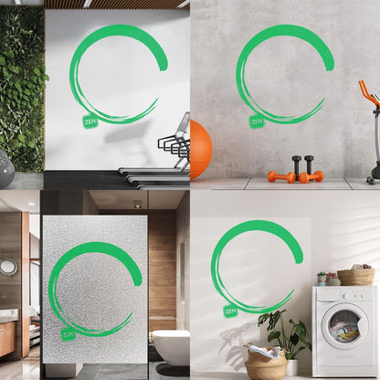 Wall Vinyl Sticker Decor Enso Circle Zen Japanese Calligraphy Waterproof