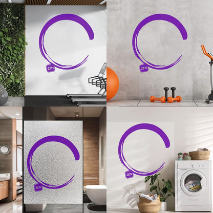 Wall Vinyl Sticker Decor Enso Circle Zen Japanese Calligraphy Waterproof