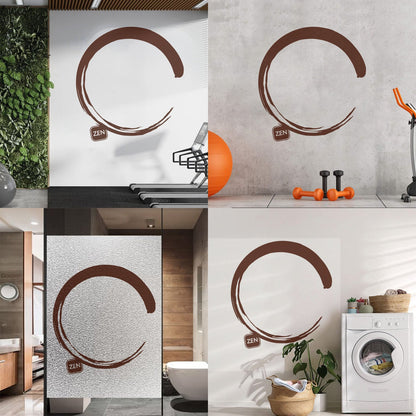 Wall Vinyl Sticker Decor Enso Circle Zen Japanese Calligraphy Waterproof