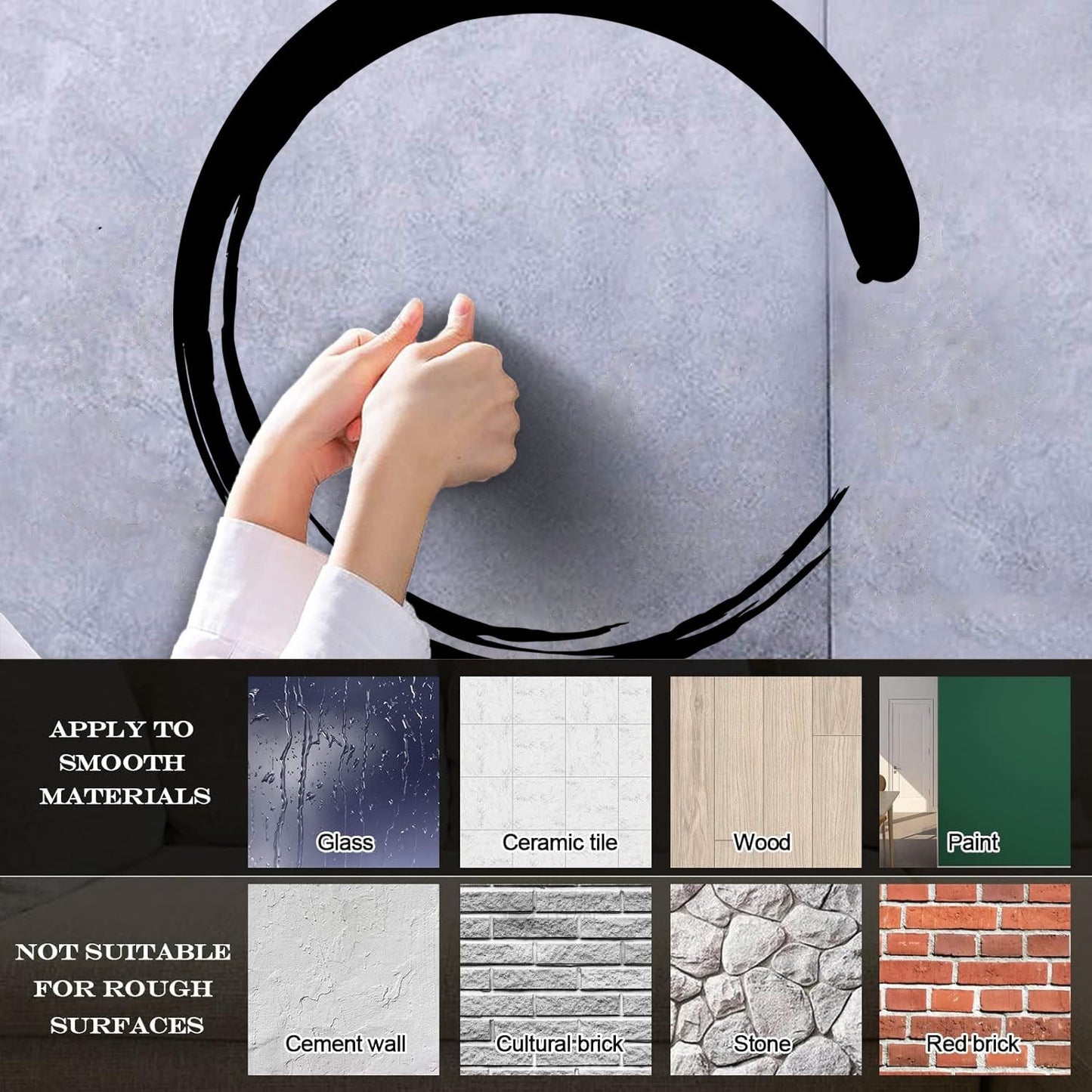 Wall Vinyl Sticker Decor Enso Circle Zen Japanese Calligraphy Waterproof