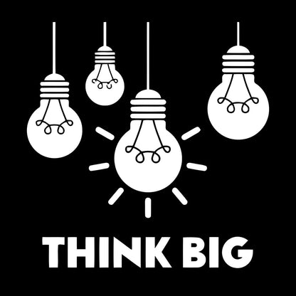 Fine Carving Stickers Think Big Office Bulb Lamp Idea Lettering It Won'T Fall Off