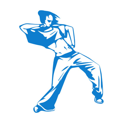 Fine Carving Decals Girl Street Dancer Hip Hop Dance School Can Modify And Add Information