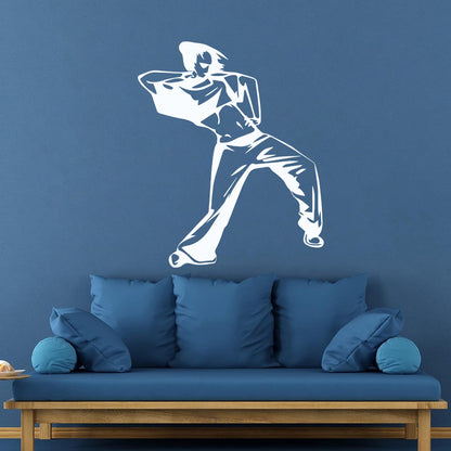 Fine Carving Decals Girl Street Dancer Hip Hop Dance School Can Modify And Add Information