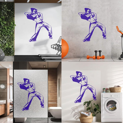 Fine Carving Decals Girl Street Dancer Hip Hop Dance School Can Modify And Add Information