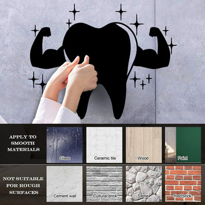 Lettering Decals Tooth Muscle Dentist Stomatology Clinic Dental Care Car Body Decoration