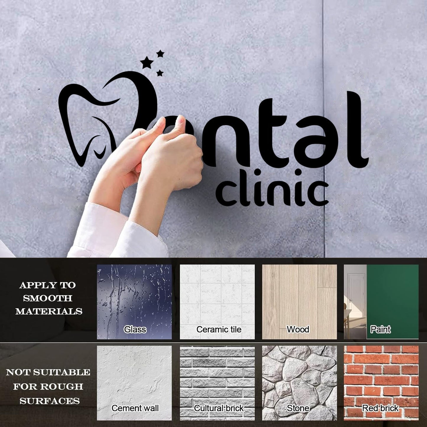 Engraving Decals Stomatology Dental Care Clinic Dentist Tooth Do Not Damage The Wall Surface