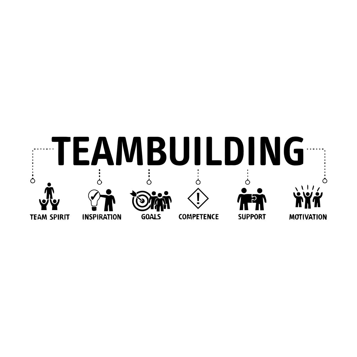 Wall Vinyl Sticker Decor Teambuilding Team Inspiration Idea Easy Installation