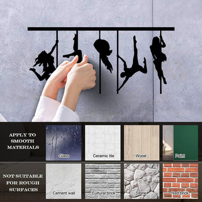 Fine Carving Stickers Sale Pole Dance Appeal Woman Dancers Art Mural Painting