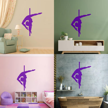Wall Stickers Appeal Girl Pole Dance Striptease Multiple Size Options