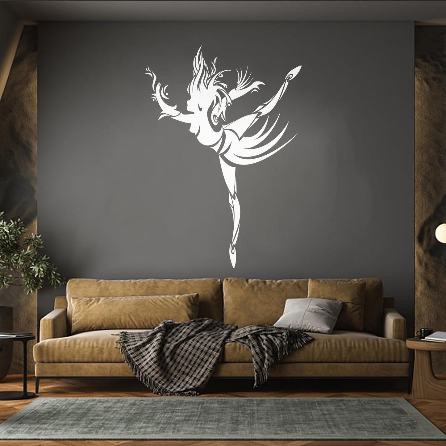 Abstract Dancing Girl Tattoo Style Fine Carving Decals Waterproof