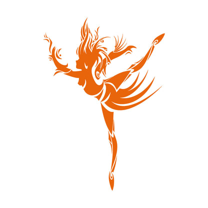 Abstract Dancing Girl Tattoo Style Fine Carving Decals Waterproof