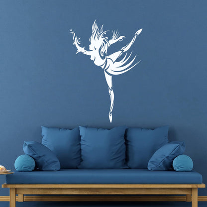 Abstract Dancing Girl Tattoo Style Fine Carving Decals Waterproof