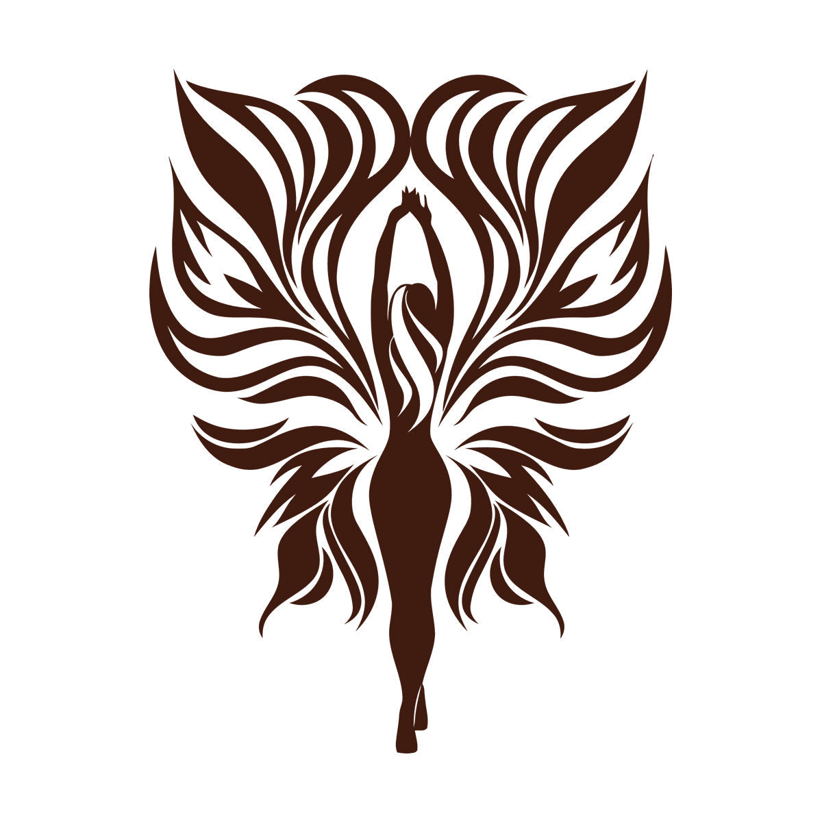 Engraving Stickers Fairy Girl Tribal Fire Flame Wings Personalized Customization