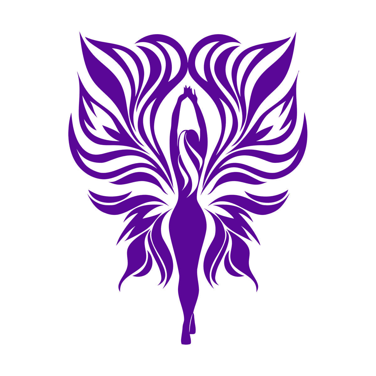 Engraving Stickers Fairy Girl Tribal Fire Flame Wings Personalized Customization