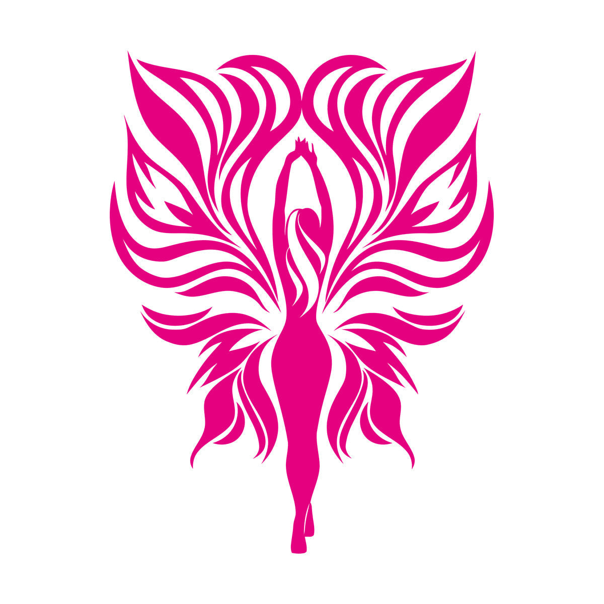 Engraving Stickers Fairy Girl Tribal Fire Flame Wings Personalized Customization