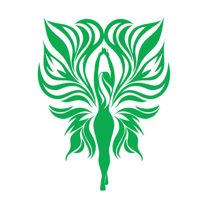 Engraving Stickers Fairy Girl Tribal Fire Flame Wings Personalized Customization