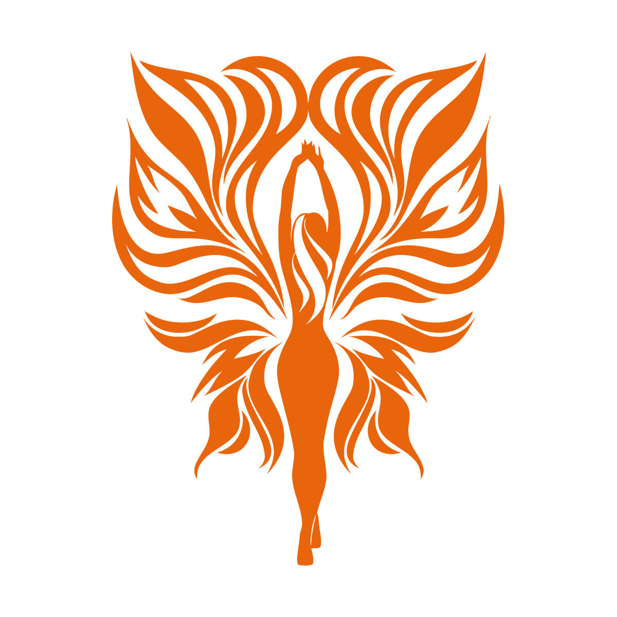 Engraving Stickers Fairy Girl Tribal Fire Flame Wings Personalized Customization