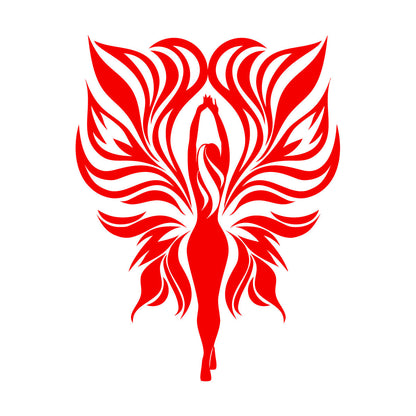 Engraving Stickers Fairy Girl Tribal Fire Flame Wings Personalized Customization