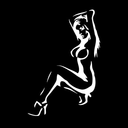 Vinyl Wall Stickers Naked Girl Hot Appeal No Clothes Striptease Boobs Window Decals