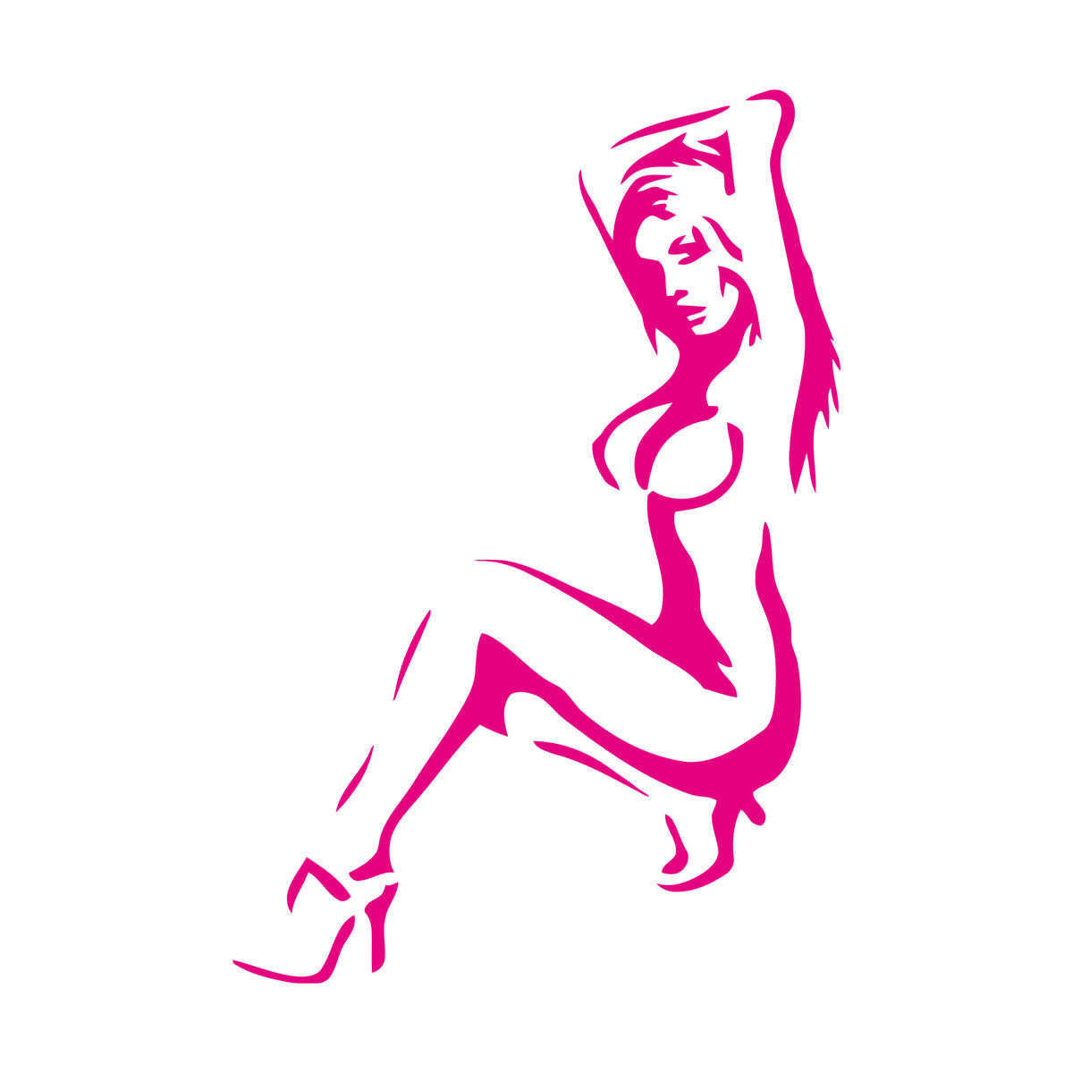 Vinyl Wall Stickers Naked Girl Hot Appeal No Clothes Striptease Boobs Window Decals