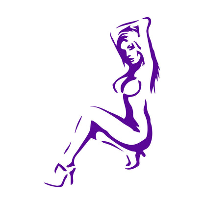 Vinyl Wall Stickers Naked Girl Hot Appeal No Clothes Striptease Boobs Window Decals